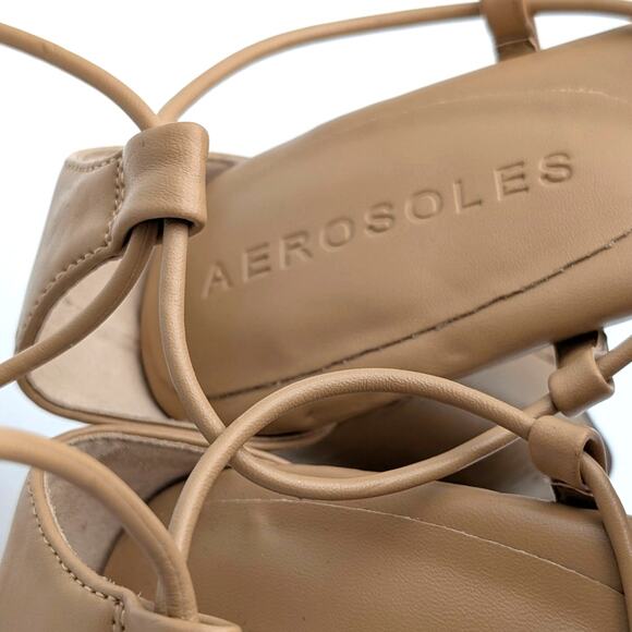 Aerosoles Caramia Strappy Heel Sandals Women's Doe Pu Leather Size US9M EU40 - Picture 11 of 11